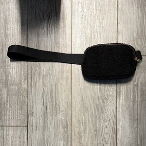 Black Fuzzy Fanny Pack
